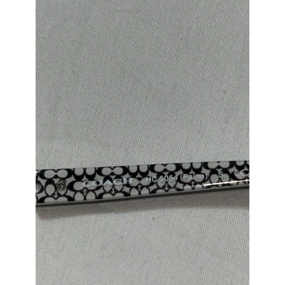 COACH HC5054 9186 Dk Silver Black White Sig 51-17-135 mm Women's Eyeglasses - Picture 5 of 7